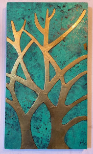 Abstract Copper Branches Artwork