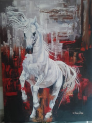 Abstract White Horse