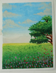 Beautiful field scenery
