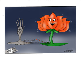 BJP and Congress cartoon