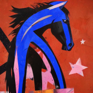 Blue horse