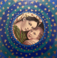 Composición de la Virgen y el Niño Dios.