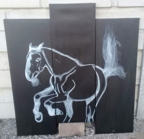Plain 3 horse piece