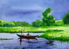 River and boat