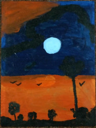 the evening moon art