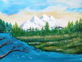 The snow mountain View