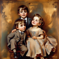 three cute kids