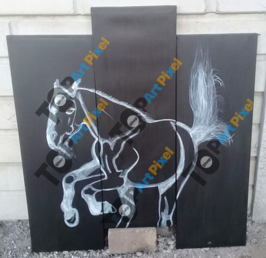 Plain 3 horse piece