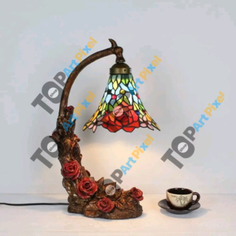 Stained glass lamps Inch diameter Desk lamps