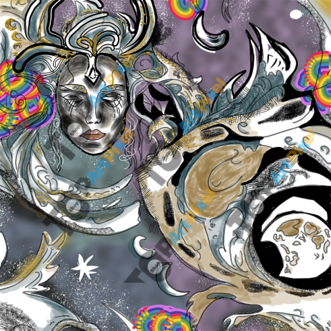 Celestial Wonder Fusion of Artistry