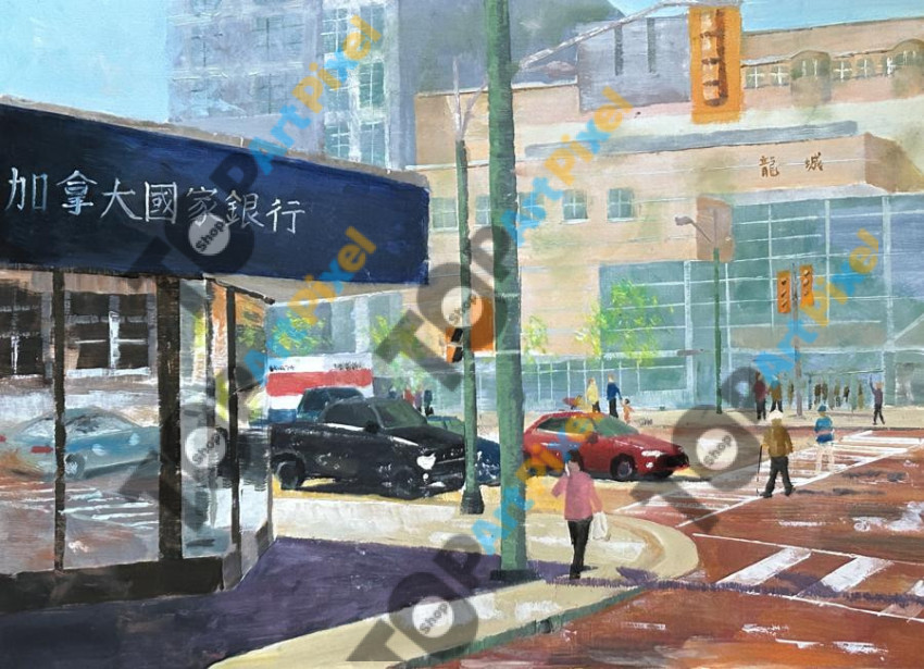 Intersection of Chinatown Toronto