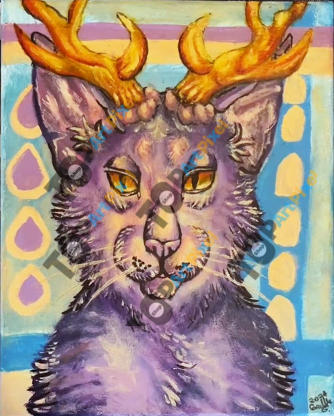 Cat with antlers the first