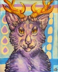 Cat with antlers the first