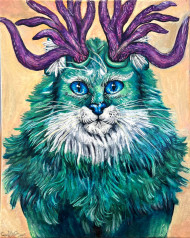 Cat with antlers the second